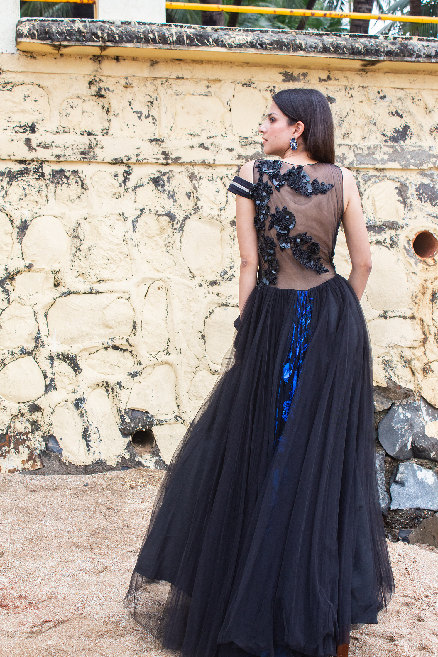 Black Dahlia Midi Gown | Floral dress formal, Floral dress black, Beautiful  dresses